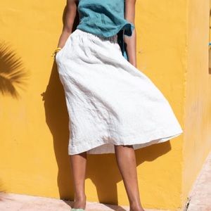 not PERFECT LINEN SION skirt